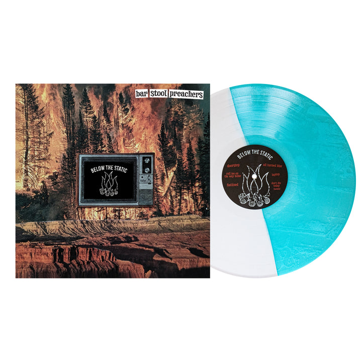 Below The Static - Half Bone / Half Electric Blue Glitter LP - Vinyl