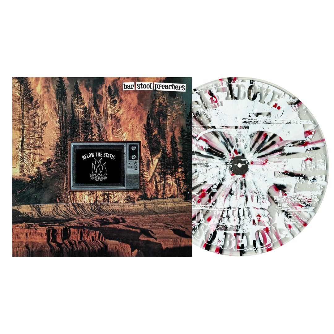 Below The Static - Clear with Red Black & White Splatter LP - Vinyl