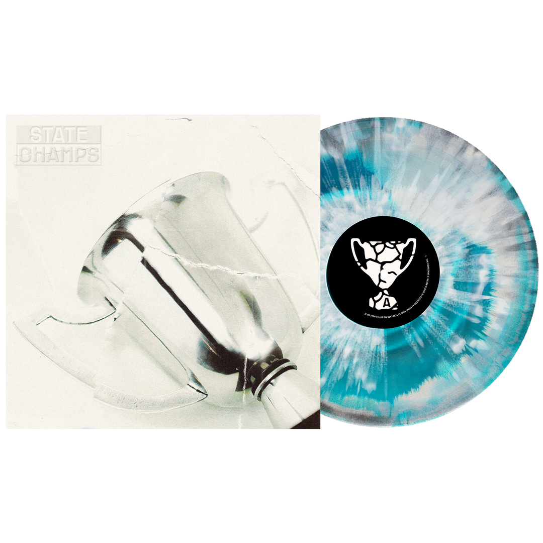 State Champs - White/Sea Blue Aside/Bside with Heavy White and Silver Splatter LP - Vinyl