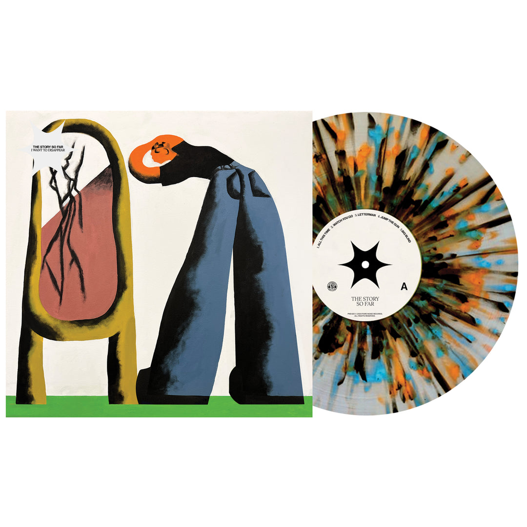 I Want To Disappear - Milky Clear w/ Black Blue & Orange Splatter LP - Vinyl