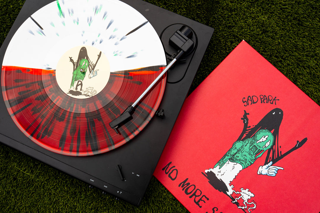 No More Sound - Half Blood Red / Half White W/ Green & Black Splatter LP - Vinyl