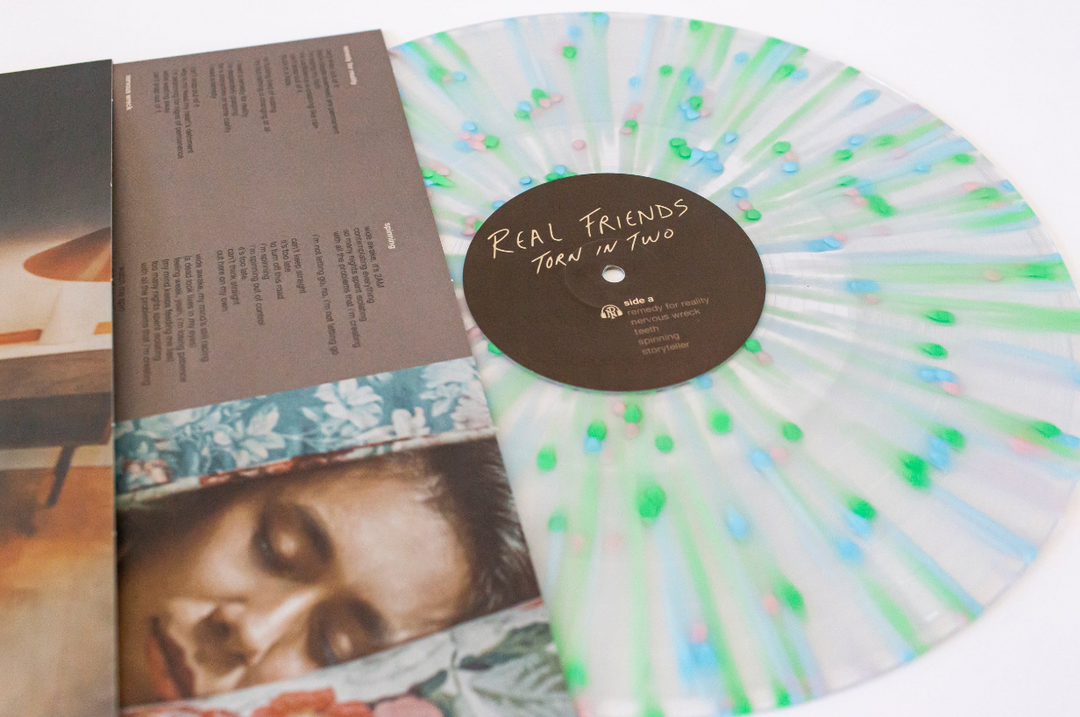 Torn in Two - Clear W/ Heavy Baby Pink Doublemint & Baby Blue Splatter LP - Vinyl