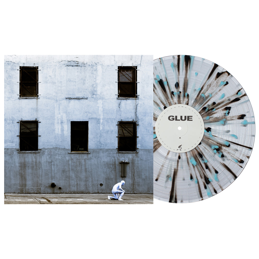 Glue - Clear w/ Black, Silver and Baby Blue Splatter LP